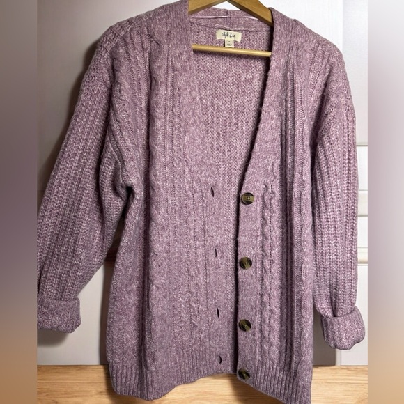 brand: Style & co, open sweater, knitted, with buttons, size M - Picture 3 of 10